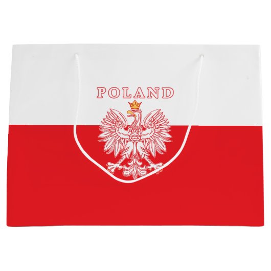 Polen met rode Poolse adelaar Groot Cadeauzakje (Voorkant)