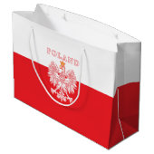 Polen met rode Poolse adelaar Groot Cadeauzakje (Achterkant Gekanteld)