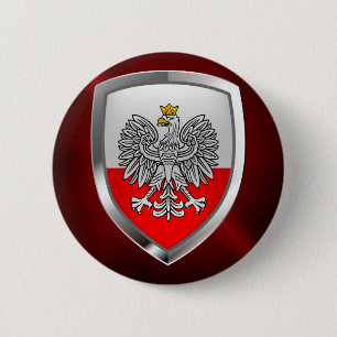 Polen Metallic Emblem Ronde Button 5,7 Cm