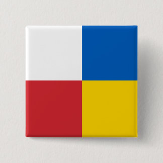 Polen Oekraïne Vierkante Button 5,1 Cm