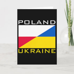Polen Oekraine Vlag Ondersteuning Vriendschap Buur Kaart