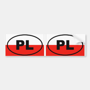 Polen PL Europees ovaal Bumpersticker