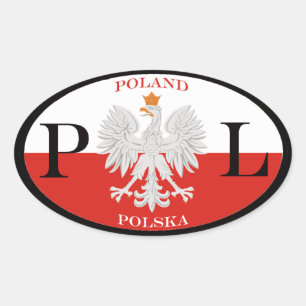 Polen Polska PL Ovale Sticker