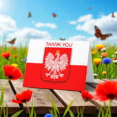 Polen Polska Poolse vlag Adelaar Wit Rood Bedankkaart