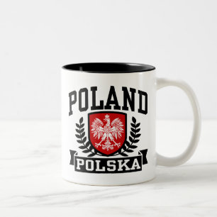 Polen Polska Tweekleurige Koffiemok