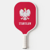 Polen Poolse Rode Witte Adelaar Polska Aangepaste  Pickleball Paddle (Achterkant)