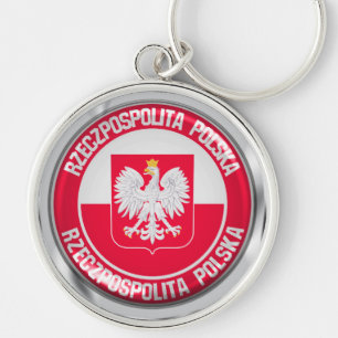 Polen Round Emblem Sleutelhanger