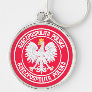 Polen Round Emblem Sleutelhanger