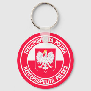 Polen Round Emblem Sleutelhanger