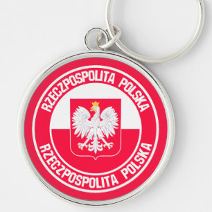Polen Round Emblem Sleutelhanger