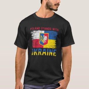 Polen staat met Oekraïne op de Poolse vlag V T-shirt