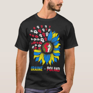 Polen staat op het podium met de Poolse Oekraïens T-shirt