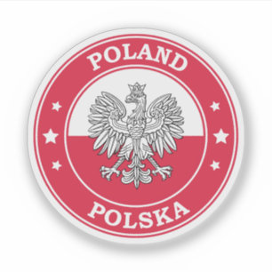 Polen Vlag Ronde Cirkel Embleem Sticker