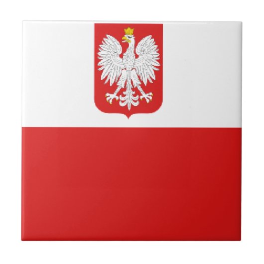 polen vlag tegeltje (Voorkant)