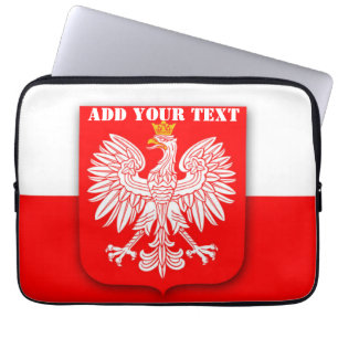 Polen Vlag WK 2022 Football Voetbal Laptop Sleeve