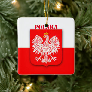 Polen Vlaggenembleem Erfgoed Patriottisch Polska Keramisch Ornament