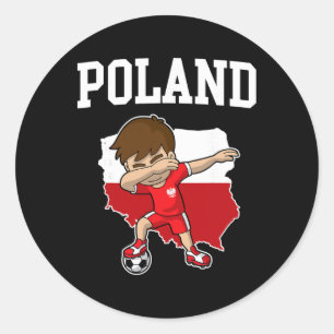 Polen Voetbal Dabbing Voetbal Polska Poolse Kinder Ronde Sticker
