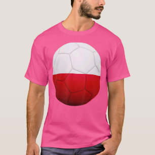 Polen Voetbal Nationaal Bal Polen Vlag Voetbal T-shirt