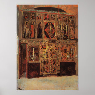 Polenov - kathedraal van de blote maagd Mary Poster