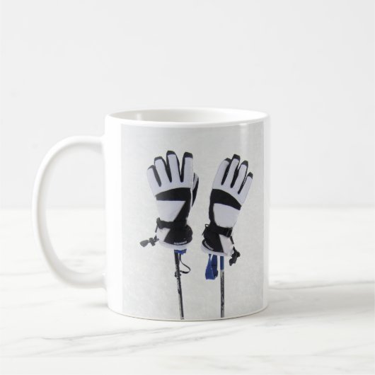 Pôles de ski et gants Mug (Gauche)
