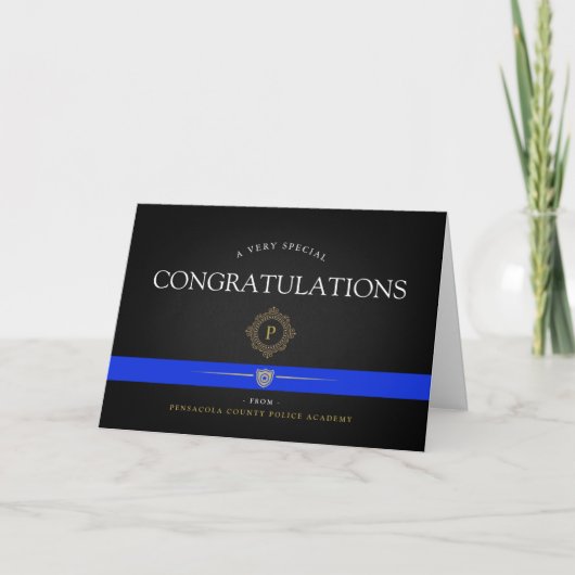 Police Academy Custom Dank u wel Bedankkaart (Voorkant)