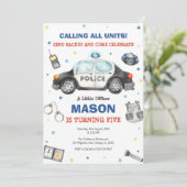 Police Birthday Invitation Police Officer Party (Debout devant)