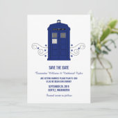 Police Box Save the Date Invitation v3 (Debout devant)
