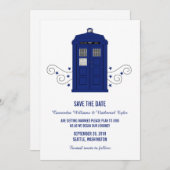 Police Box Save the Date Invitation v3 (Devant / Derrière)