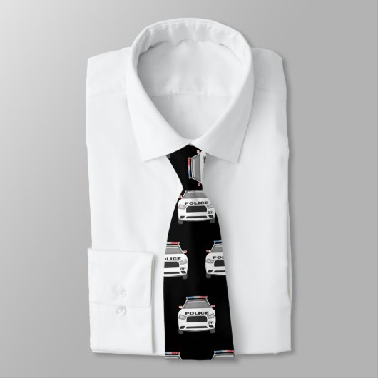 Police Car 911 Men's Tie Stropdas (Gebonden)