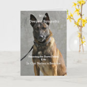 Police - Carte militaire K9 Sympathie (Fleur jaune)