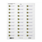Police Christmas Elegant Holiday Return Address Etiket (Full Sheet)