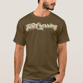 Police de baseball Art rétro du t-shirt Crossing V