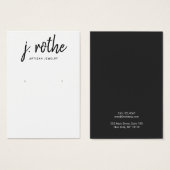 Police de calligraphie noir blanc écran d'oreille (Devant & derrière)