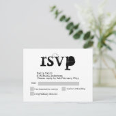 Police de machine à écrire Carte de mariage RSVP D (Debout devant)