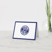 Police de monogramme cercle Navy blanc DIY BG (Devant)