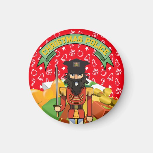🎄 Police de Noël Magnet drôle de vacances (Devant)
