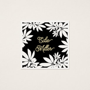 Police de script florale noire et blanche moderne