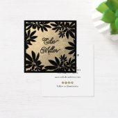 Police de script moderne or et noir floral (Bureau)