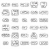 Police décontractée étiquette du pot d'épices (Devant)