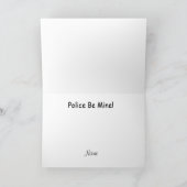 Police drôle Carte Saint Valentin (Intérieur)