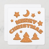 Police du cookie de pain d'épice Joyeuse carte de (Devant / Derrière)