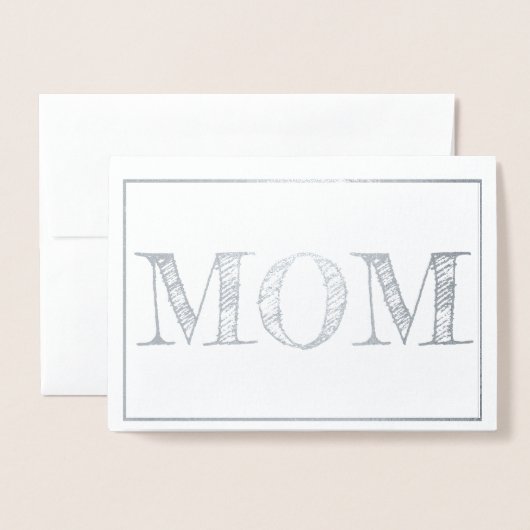 Police en gras MOM déjoué Carte de voeux de la Fêt (Devant avec enveloppe)