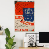 Police, Exposition sur les pompiers Poster WPA Vin (Bureau à domicile)