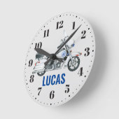 Police Garçons Chambre Nourriture Décor Horloge Ro (Angle)