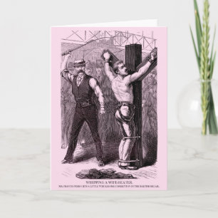 Police Gazette notecard Whipping Kaart