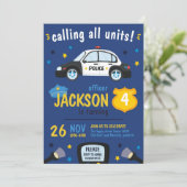 Police Invitation for Birthday Party Cops (Debout devant)