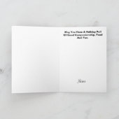 Police K-9 Chiens Silhouette Carte de Noël (Intérieur)