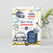 Police Kid's Birthday Kaart (Staand voorkant)