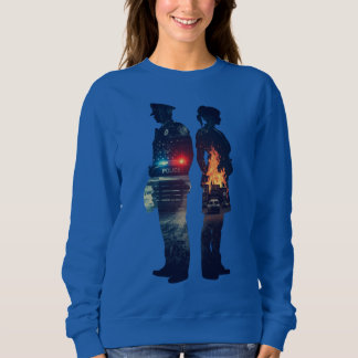 Police Officer and Nurse Couple Silhouette Trui