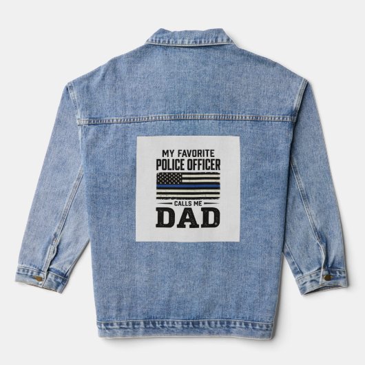Police Officer Dad Vintage Flag Shirt Design_1 (Verso)